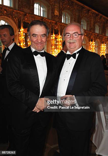 Conductor Valery Gergiev and Christophe de Margerie, CEO of Total attend the Montblanc White Nights Festival Mariinsky Ball at Catherine Palace on...