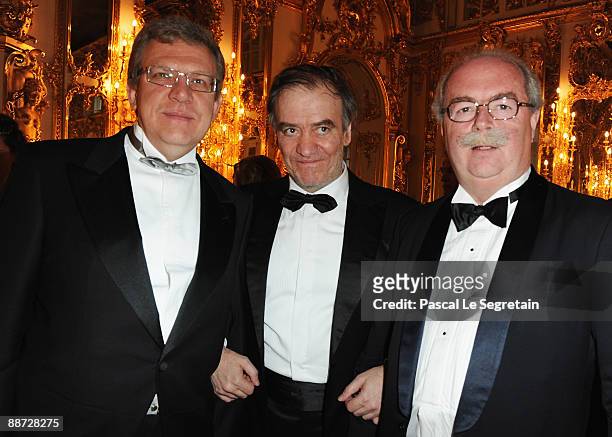 Conductor Valery Gergiev , Alexei Kudrin , Russian Finance Minister and Christophe de Margerie, CEO of Total attend the Montblanc White Nights...