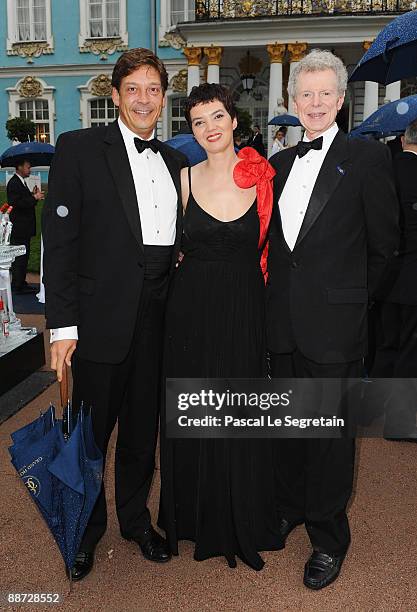Alisa Meves, personal assistant of Valery Gergiev, Van Cliburn and guest attend the Montblanc White Nights Festival Mariinsky Ball at Catherine...