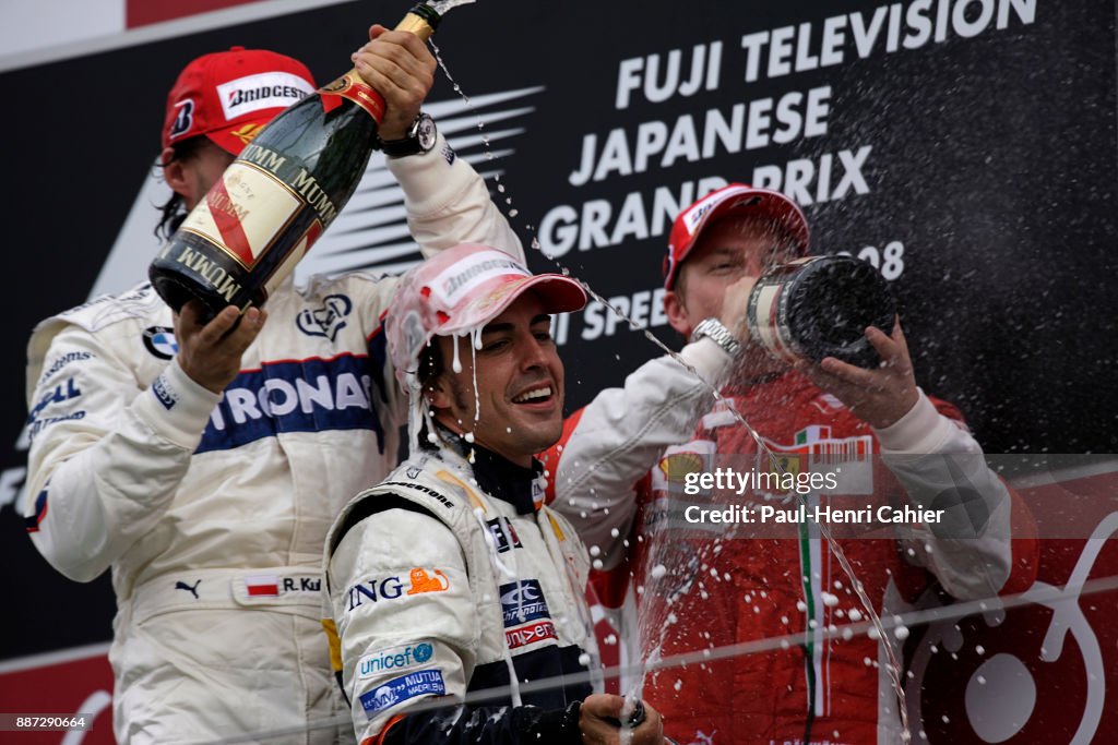 Fernando Alonso, Robert Kubica, Kimi Raikkonen, Grand Prix Of Japan