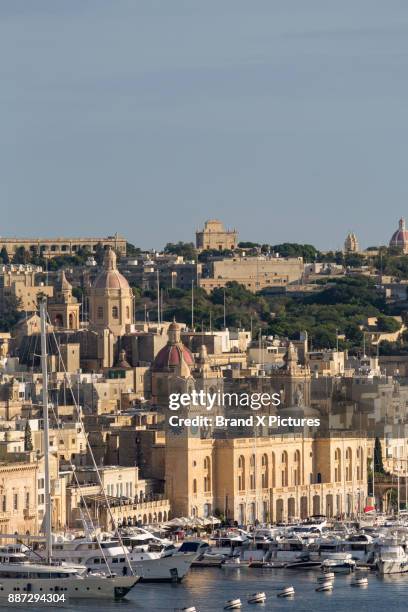 grand harbour, valletta - malta harbour stock pictures, royalty-free photos & images