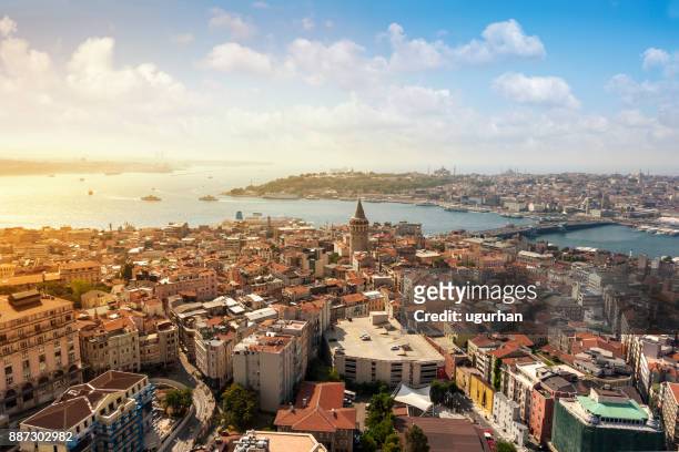 aerial view istanbul - istanbul stock pictures, royalty-free photos & images