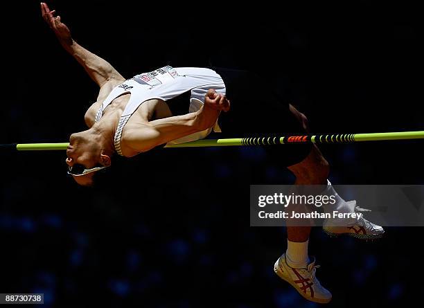 Tora Harris clears the bar in the high jump competition during day 4 of the USA Track and Field National Championships on June 28, 2009 at Hayward...