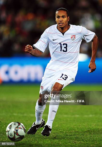 Ricardo Clark of USA in action during the FIFA Confederations Cup Final between USA and Brazil at the Ellis Park Stadium on June 28, 2009 in...