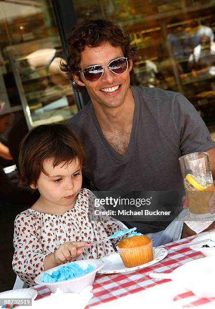 Host/actor James Marsden and daughter Mary James Marsden attend the EB Medical Research Foundation picnic presented by Sinupret for Kids and Yogen...