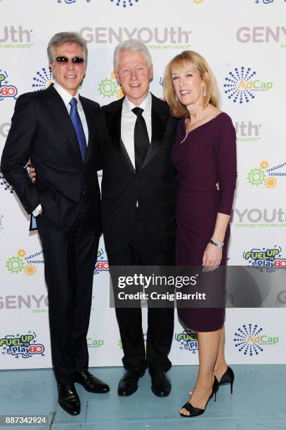 Of SAP Bill McDermott, former U.S. President Bill Clinton, and Julie McDermott attend the Second Annual GENYOUth Gala at Intrepid Sea-Air-Space...