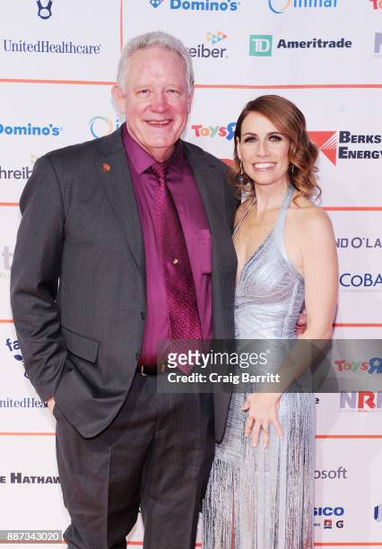 Paul Rovey and CEO of GENYOUth Alexis Glick attend the Second Annual GENYOUth Gala at Intrepid Sea-Air-Space Museum on December 6, 2017 in New York...