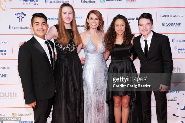 GENYOUth Gala honorees Charly Tiempos and Kimberly Hasse, CEO of GENYOUth Alexis Glick, and GENYOUth Gala honorees Destinee Ramos and Indiana Troupe...