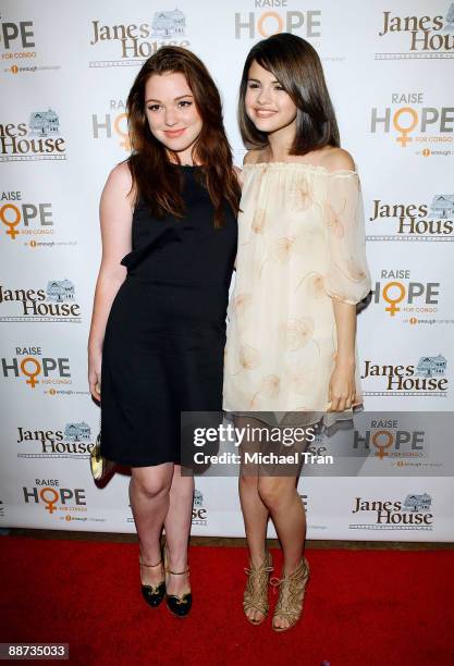 Actresses Jennifer Stone and Selena Gomez arrive to the "Raise Hope For The Congo" event held at Janes House on June 28, 2009 in Los Angeles,...