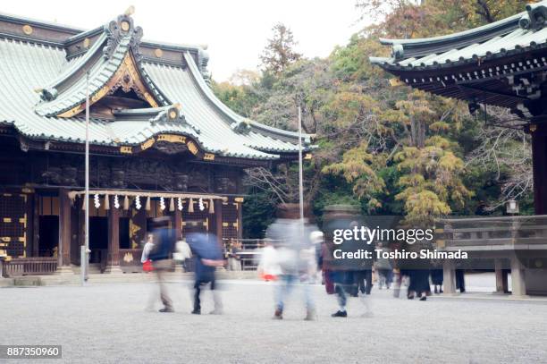 mishima shrine in mishima city, shizuoka, japan - mishima city 個照片及圖片檔