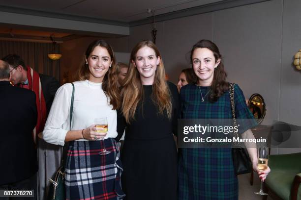 Samantha Stathis, Courtney Walls and Astrid Tvetenstrand during the Macklowe Gallery Hosts 2018 Winter Antiques Show Kickoff Event at 445 Park Avenue...