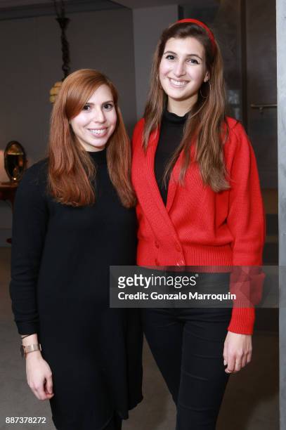 Guest and Ellie Leavitt during the Macklowe Gallery Hosts 2018 Winter Antiques Show Kickoff Event at 445 Park Avenue on December 6, 2017 in New York...