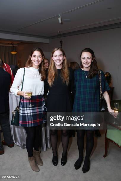 Samantha Stathis, Courtney Walls and Astrid Tvetenstrand during the Macklowe Gallery Hosts 2018 Winter Antiques Show Kickoff Event at 445 Park Avenue...