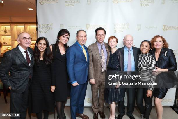 The Macklowe Gallery team during the Macklowe Gallery Hosts 2018 Winter Antiques Show Kickoff Event at 445 Park Avenue on December 6, 2017 in New...