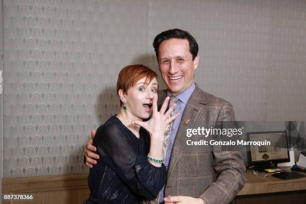 Hillary Macklowe and Benjamin Macklowe during the Macklowe Gallery Hosts 2018 Winter Antiques Show Kickoff Event at 445 Park Avenue on December 6,...