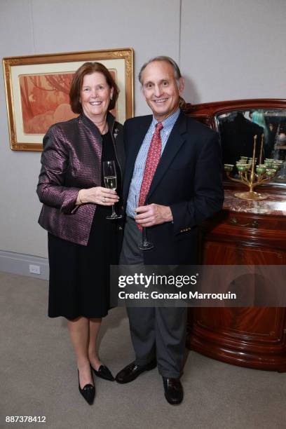 Clinton Standart and Joe Standart during the Macklowe Gallery Hosts 2018 Winter Antiques Show Kickoff Event at 445 Park Avenue on December 6, 2017 in...