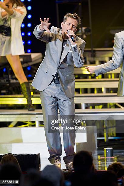 Joey McIntyre of New Kids On The Block performs in concert at the Verizon Wireless Music Center on June 28, 2009 in Noblesville, Indiana.