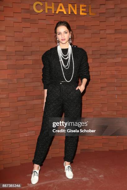 Lisa Vicari during the Chanel "Trombinoscope" Collection des Metiers d'Art 2017/18 photo call at Elbphilharmonie on December 6, 2017 in Hamburg,...