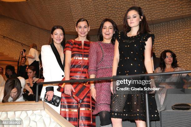 Hannah Herzsprung, Christiane Paul, Nicolette Krebitz and Lea van Acken during the Chanel "Trombinoscope" Collection des Metiers d'Art 2017/18 photo...