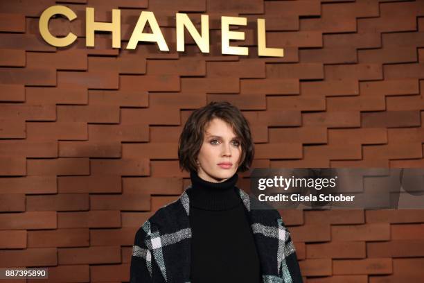 Marine Vacth during the Chanel "Trombinoscope" Collection des Metiers d'Art 2017/18 photo call at Elbphilharmonie on December 6, 2017 in Hamburg,...