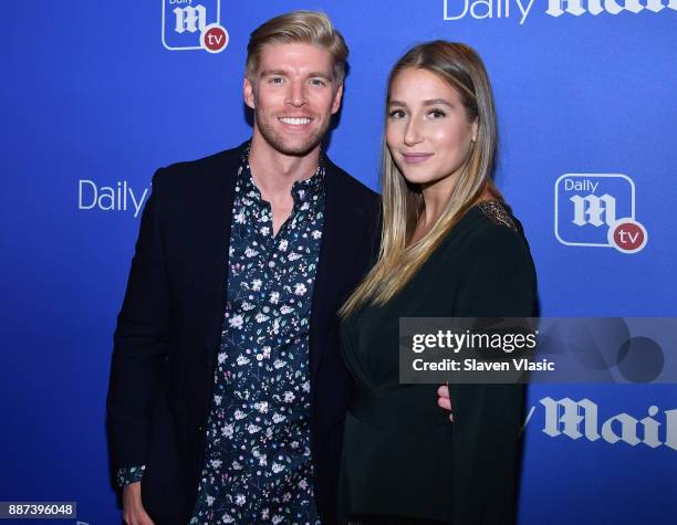 Kyle Cook and Amanda Batula attend DailyMail.com & DailyMailTV Holiday Party with Flo Rida on December 6, 2017 at The Magic Hour in New York City.