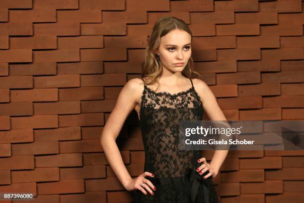 Model Lily-Rose Depp, daughter of Johnny Depp and Vanessa Paradis during the Chanel "Trombinoscope" Collection des Metiers d'Art 2017/18 photo call...