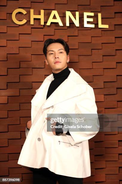 William Chan during the Chanel "Trombinoscope" Collection des Metiers d'Art 2017/18 photo call at Elbphilharmonie on December 6, 2017 in Hamburg,...