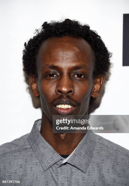 Actor Barkhad Abdi arrives at the premiere of Front Row Filmed Entertainment's "The Pirates Of Somalia" at the TCL Chinese 6 Theatres on December 6,...