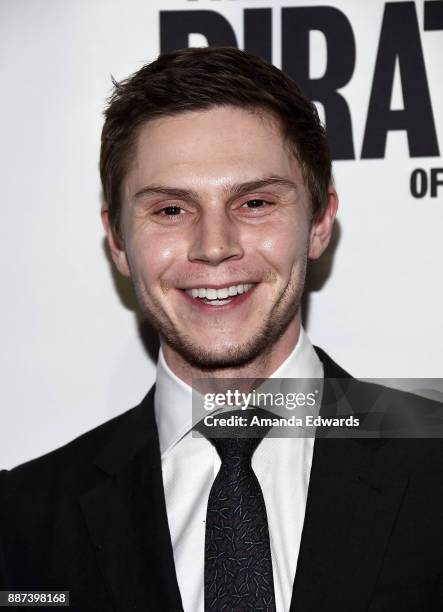 Actor Evan Peters arrives at the premiere of Front Row Filmed Entertainment's "The Pirates Of Somalia" at the TCL Chinese 6 Theatres on December 6,...