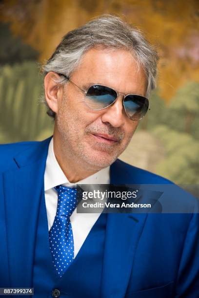 Andrea Bocelli at "The Music of Silence" Press Conference at the London Hotel on December 4, 2017 in New York City.