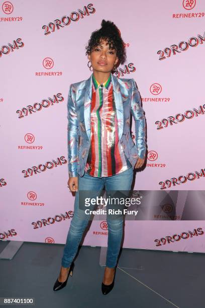 Yara Shahidi attends Refinery29 29Rooms Los Angeles: Turn It Into Art Opening Night Party at ROW DTLA on December 6, 2017 in Los Angeles, California.