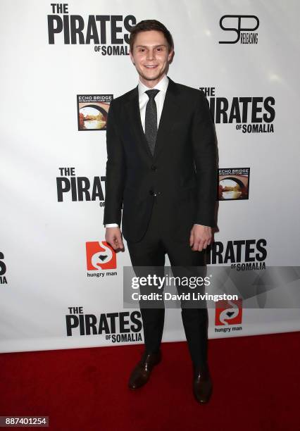 Actor Evan Peters attends the premiere of Front Row Filmed Entertainment's "The Pirates of Somalia" at TCL Chinese 6 Theatres on December 6, 2017 in...