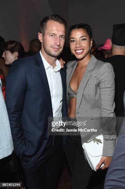 Brendan Fallis and Hannah Bronfman attend the Artsy Projects Miami x Gucci: Special Thanks to Bombay Sapphire at The Bath Club on December 6, 2017 in...