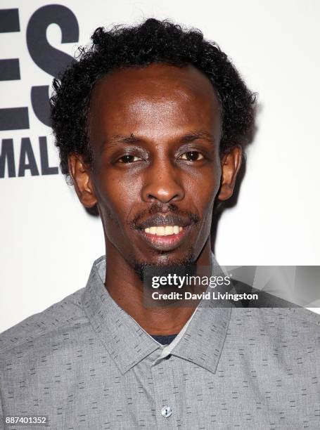 Actor Barkhad Abdi attends the premiere of Front Row Filmed Entertainment's "The Pirates of Somalia" at TCL Chinese 6 Theatres on December 6, 2017 in...