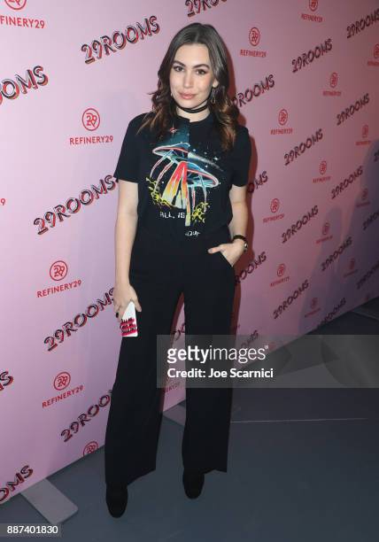 Sophie Simmons attends Refinery29 29Rooms Los Angeles: Turn It Into Art Opening Night Party at ROW DTLA on December 6, 2017 in Los Angeles,...
