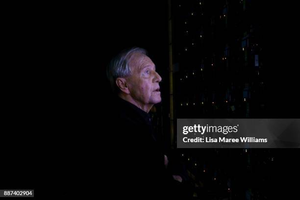 Paul Hogan looks at a screen backstage during the 7th AACTA Awards Presented by Foxtel at The Star on December 6, 2017 in Sydney, Australia.