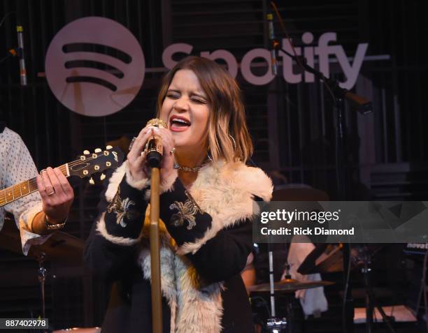 Special guest Maren Morris performs onstage for Spotify Open House Nashville at Analog at the Hutton Hotel on December 6, 2017 in Nashville,...