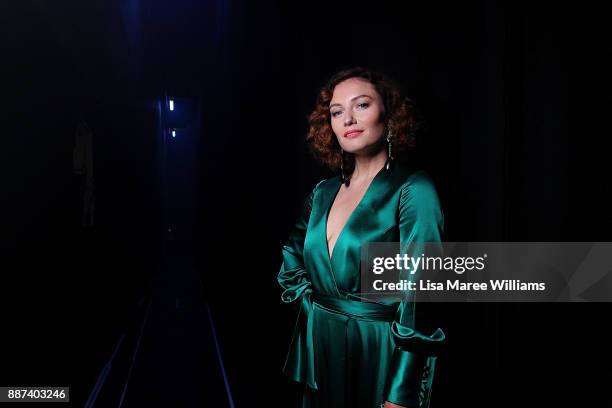 Alison McGirr poses backstage during the 7th AACTA Awards Presented by Foxtel at The Star on December 6, 2017 in Sydney, Australia.