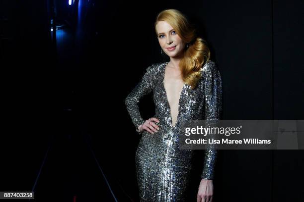 Emma Booth poses backstage during the 7th AACTA Awards Presented by Foxtel at The Star on December 6, 2017 in Sydney, Australia.