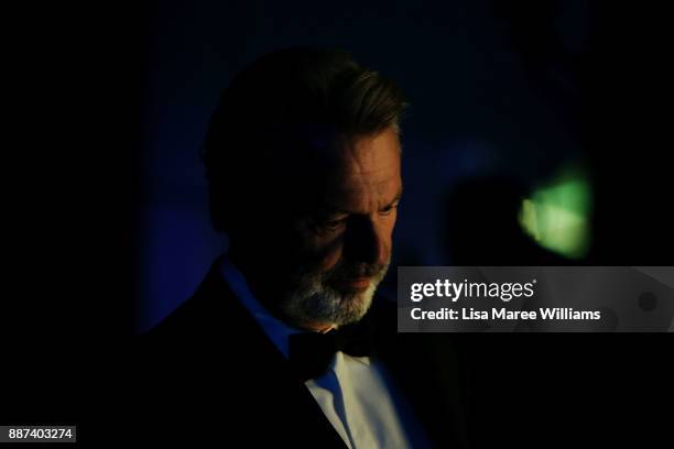Sam Neill prepares to go on stage to present the Longford Lyell Award during the 7th AACTA Awards Presented by Foxtel at The Star on December 6, 2017...