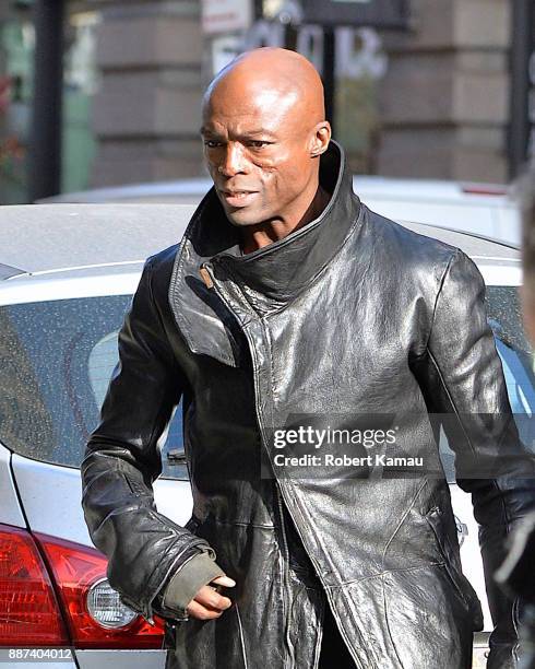 Singer Seal is seen out shopping SoHo on December 6, 2017 in New York City.