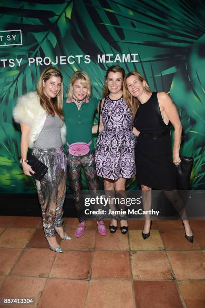 Fran Lebovitz, Julia Macklowe, Bridget Capasso and Beryl Silver attend the Artsy Projects Miami x Gucci: Special Thanks to Bombay Sapphire at The...