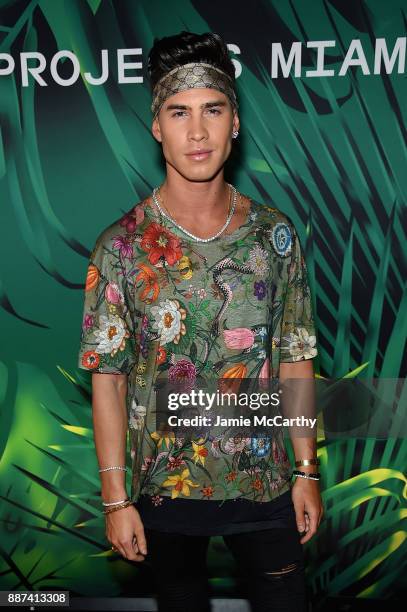 Guest attends the Artsy Projects Miami x Gucci: Special Thanks to Bombay Sapphire at The Bath Club on December 6, 2017 in Miami Beach, Florida.