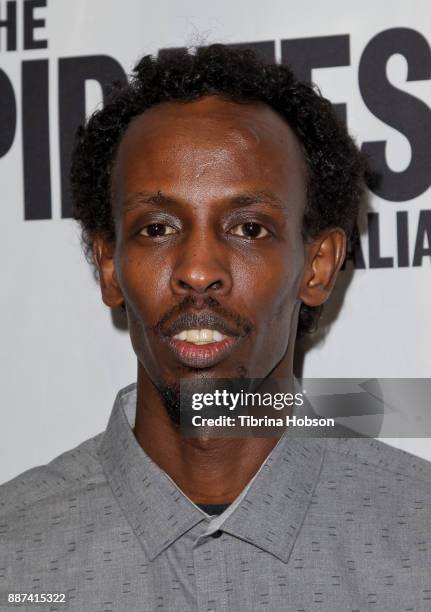 Barkhad Abdi attends the premiere of 'The Pirates Of Somalia' at TCL Chinese 6 Theatres on December 6, 2017 in Hollywood, California.