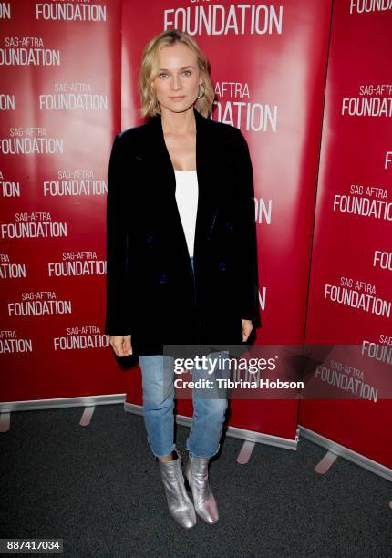 Diane Kruger attends SAG-AFTRA Foundation's conversations and screening of 'In The Fade' at SAG-AFTRA Foundation screening room on December 6, 2017...