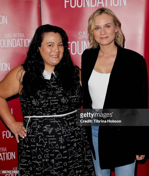 Jenelle Riley and Diane Kruger attend SAG-AFTRA Foundation's conversations and screening of 'In The Fade' at SAG-AFTRA Foundation screening room on...