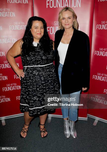 Jenelle Riley and Diane Kruger attend SAG-AFTRA Foundation's conversations and screening of 'In The Fade' at SAG-AFTRA Foundation screening room on...