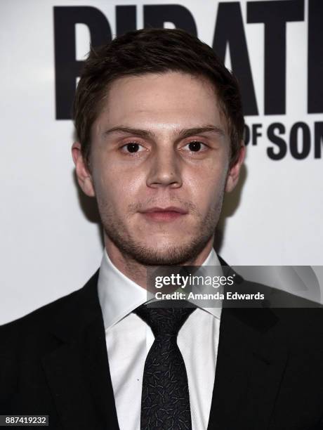 Actor Evan Peters arrives at the premiere of Front Row Filmed Entertainment's "The Pirates Of Somalia" at the TCL Chinese 6 Theatres on December 6,...