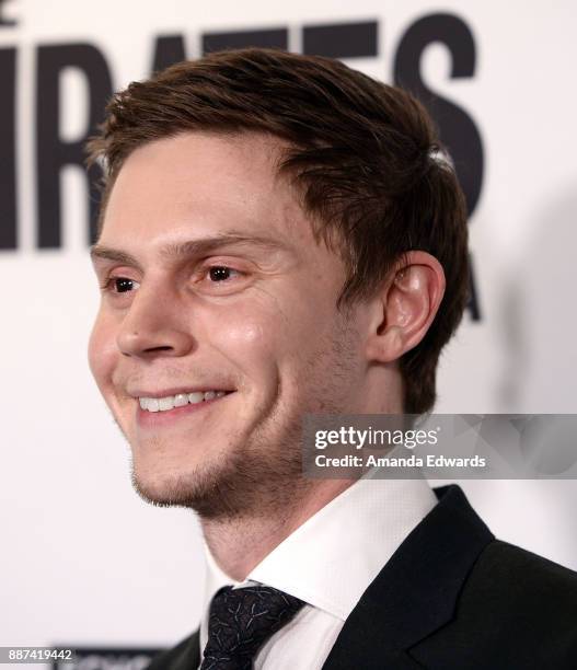 Actor Evan Peters arrives at the premiere of Front Row Filmed Entertainment's "The Pirates Of Somalia" at the TCL Chinese 6 Theatres on December 6,...