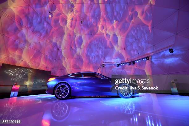 View of the BMW Concept 8 Series at the World Premiere Of FRANCHISE FREEDOM - A Flying Sculpture By Studio Drift In Partnership With BMW at The Faena...